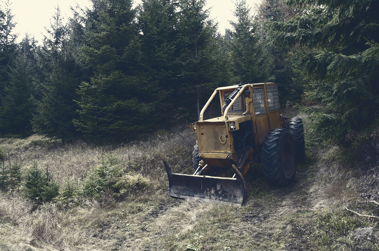 backhoe tractor construction free photo