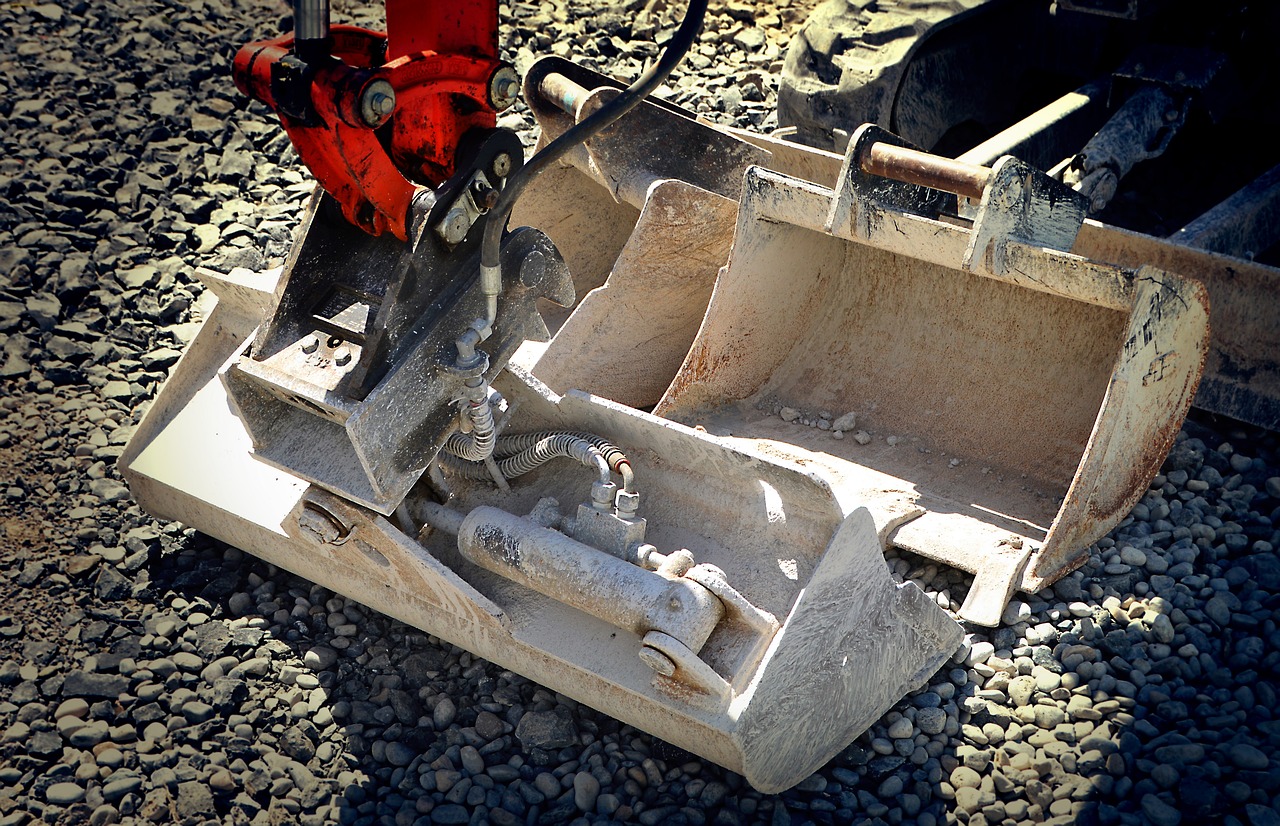backhoe bucket site excavators free photo