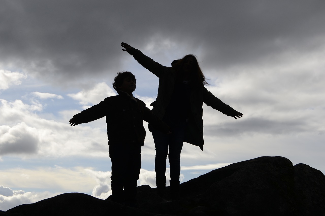 backlight silhouettes horizon free photo