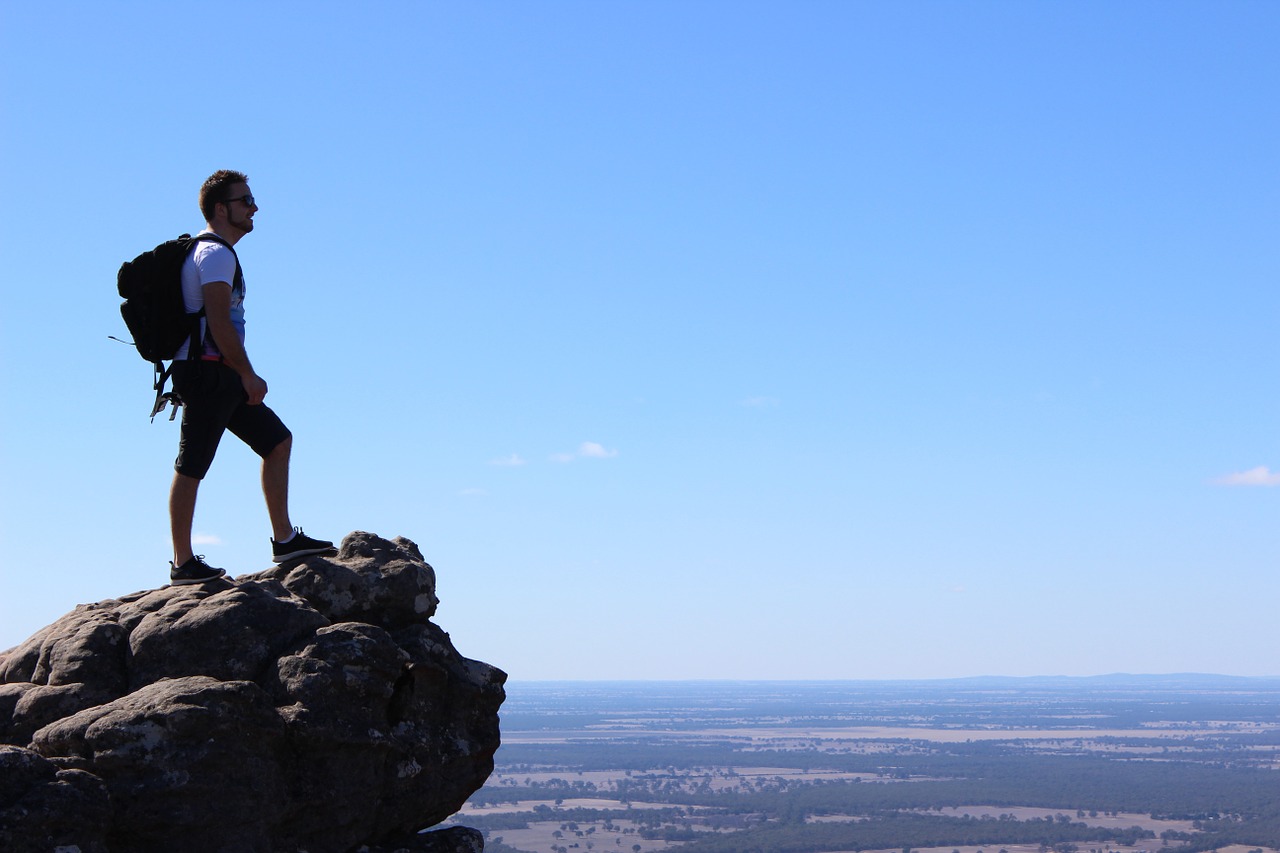 backpack scenic hiking free photo