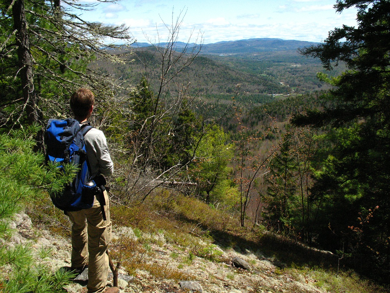 backpacker landscape mountain free photo