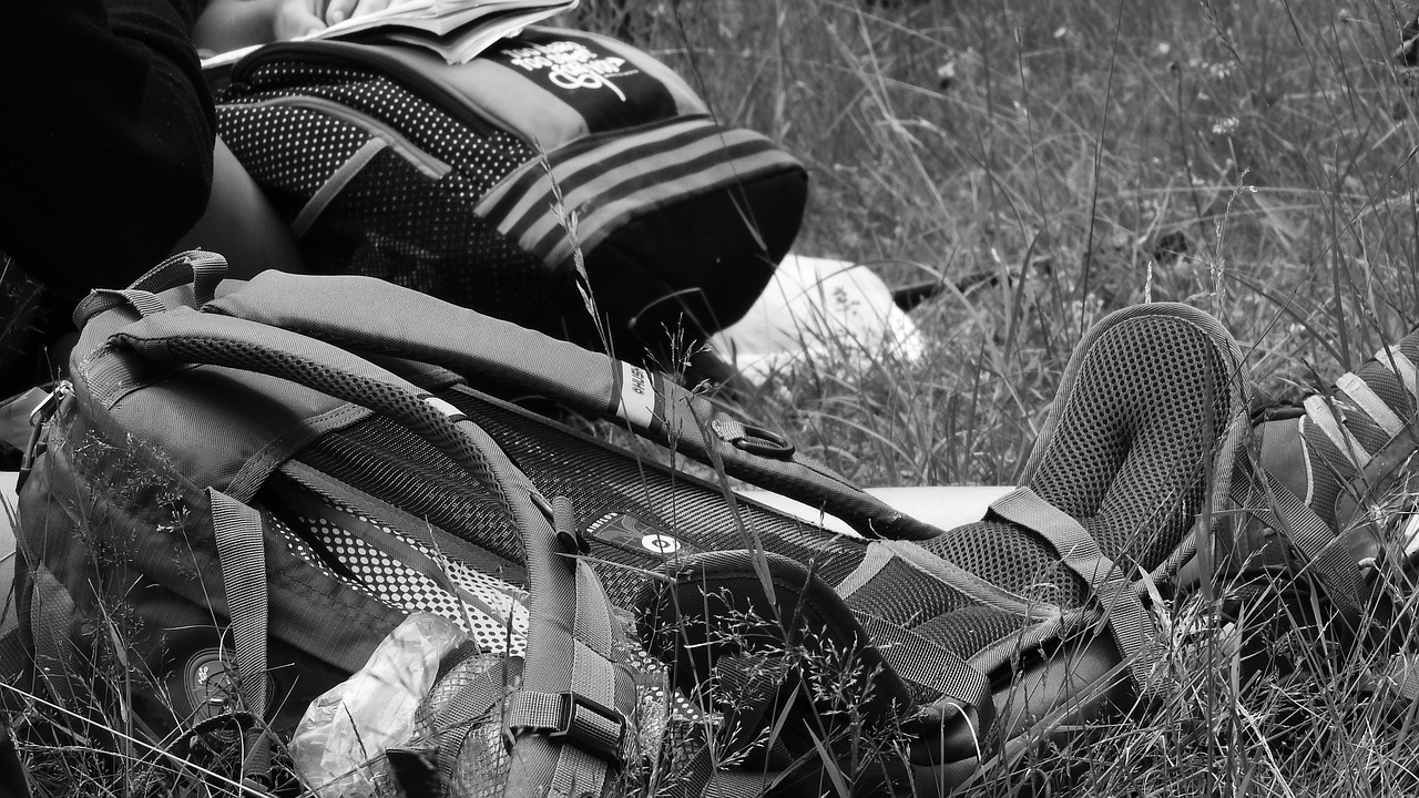 backpacks a gym bag trip free photo