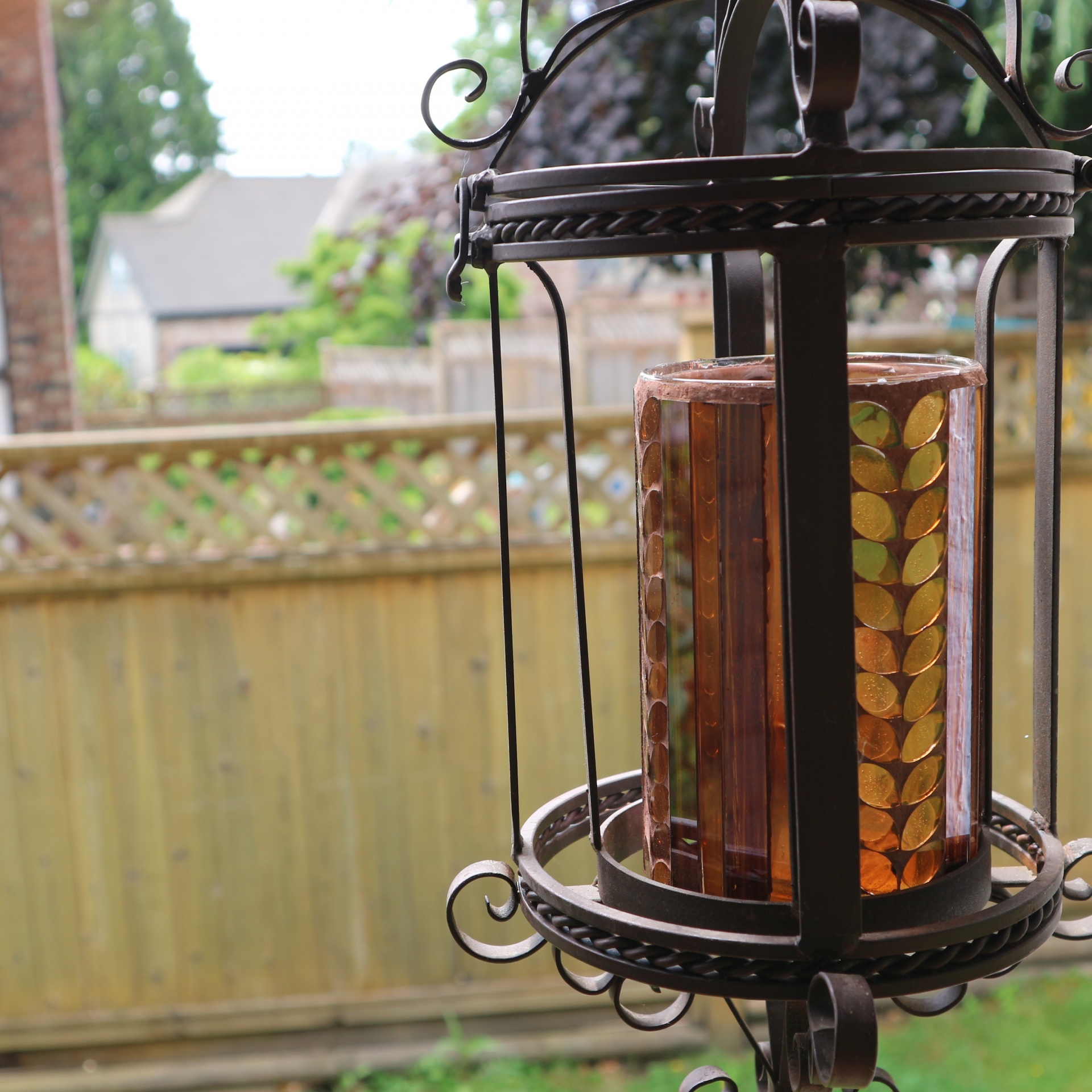 backyard lantern decorative free photo