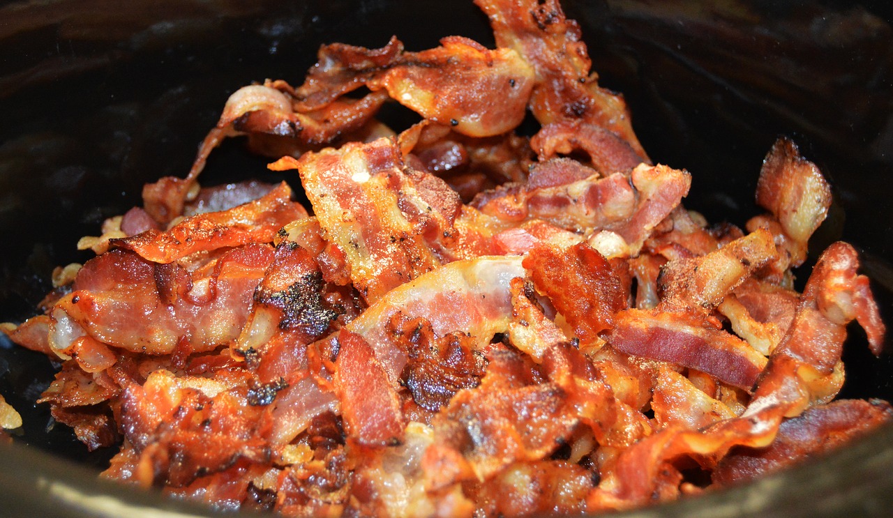 bacon fry food free photo