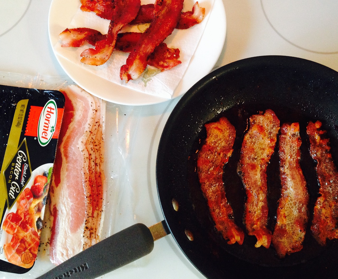 bacon fry pan free photo