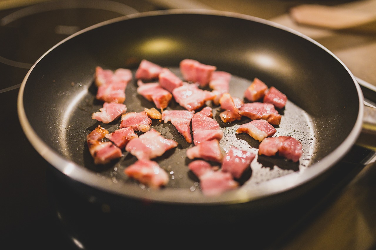 bacon pan cooking free photo