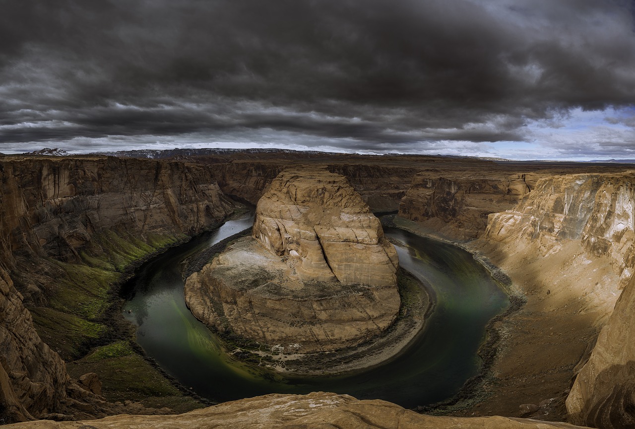 bad weather cliffs clouds free photo