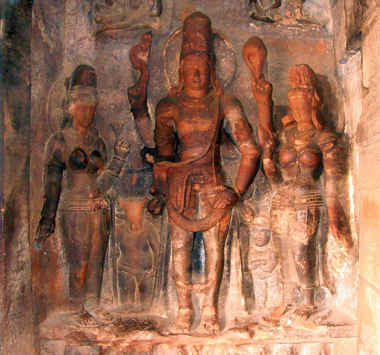 badami cave temples sculpture free photo