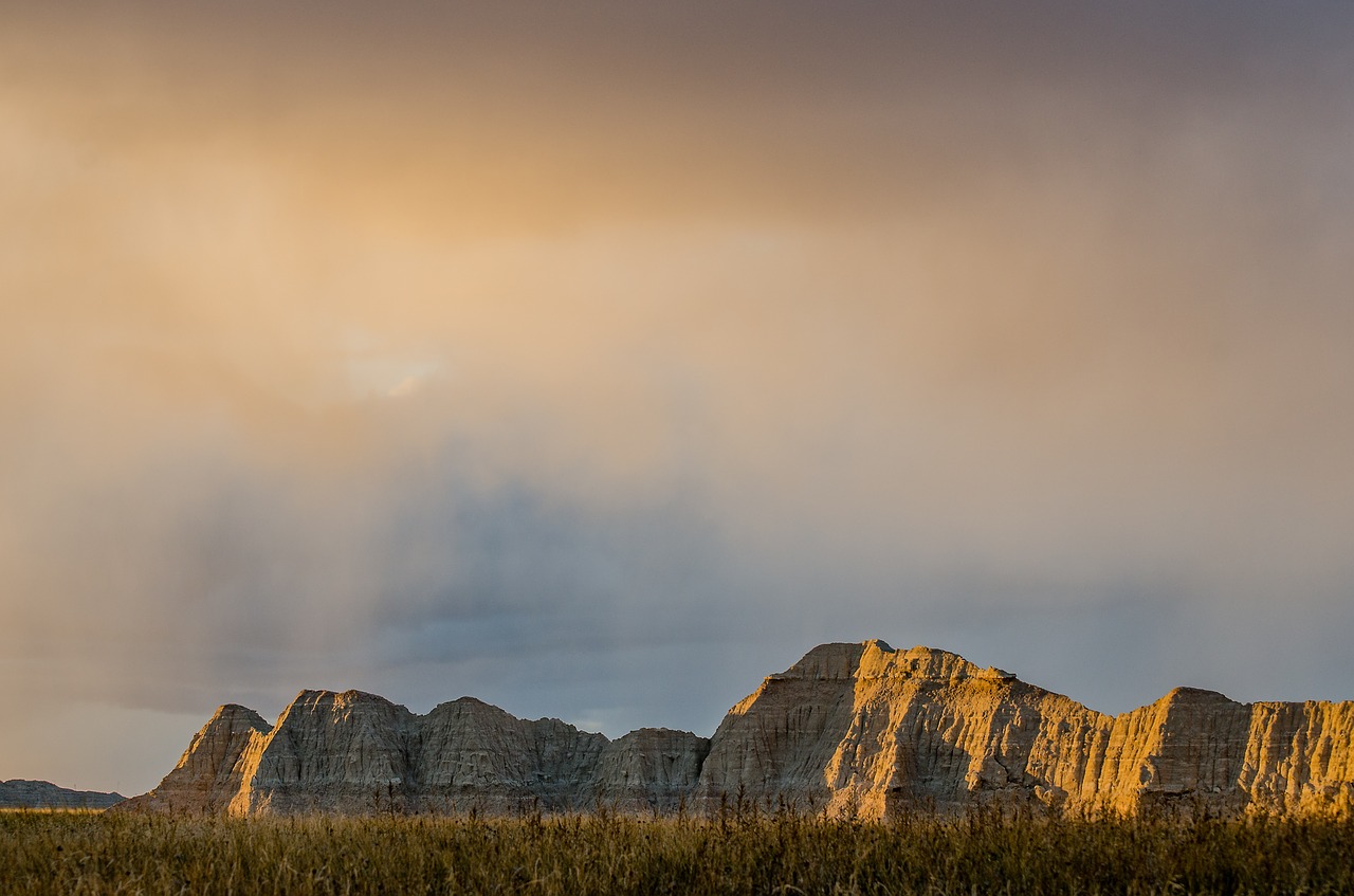badlands rock formations south dakota free photo