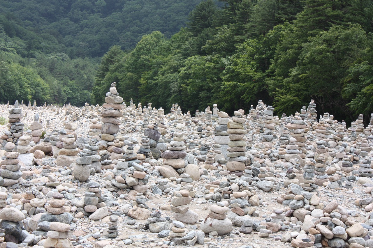 baekdamsa stone tower wish free photo