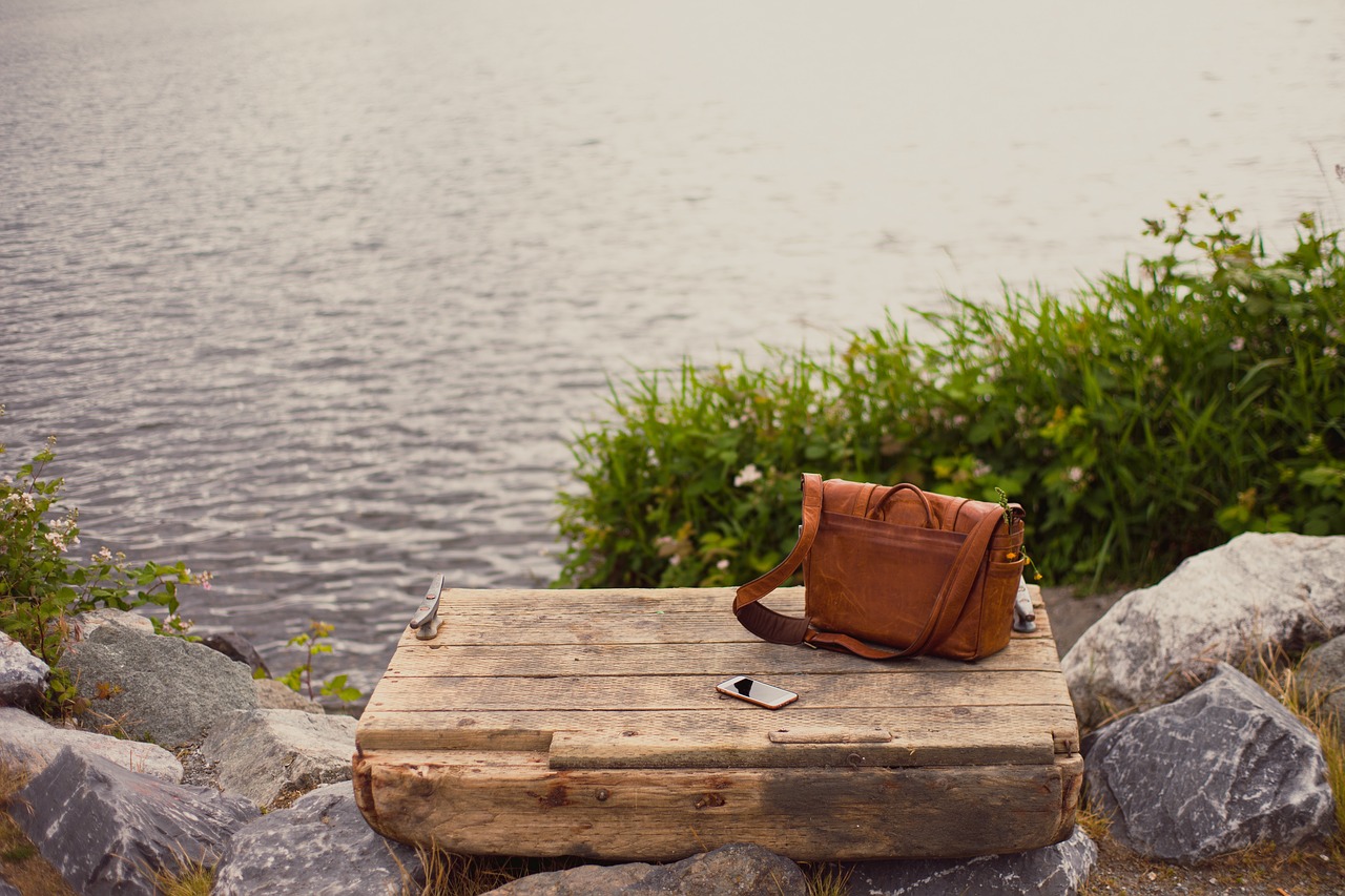 bag leather wooden free photo