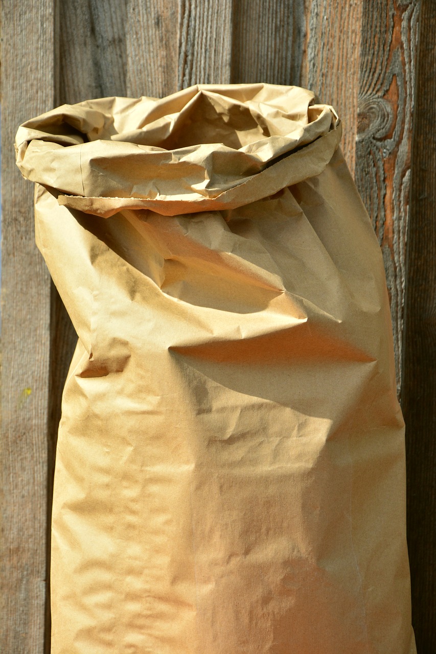 bag paper bag sack of grain free photo