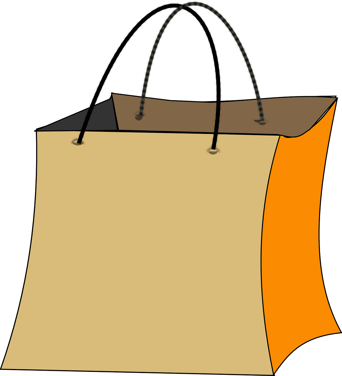 bag shopping orange free photo