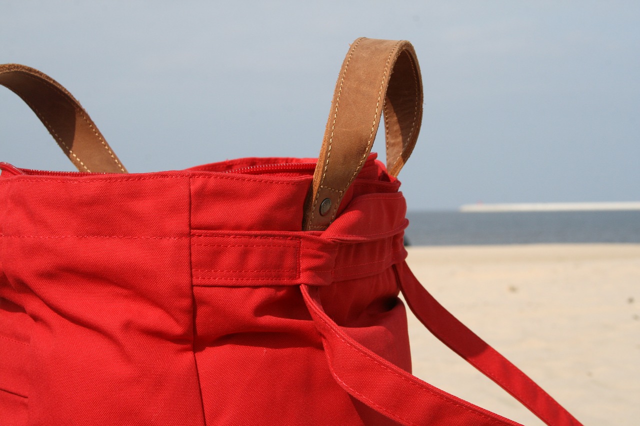 bag beach bag red free photo