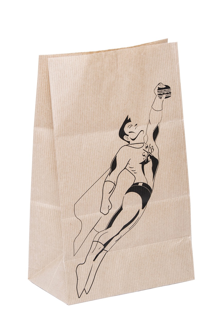bag paper bag advertising brown kraft free photo