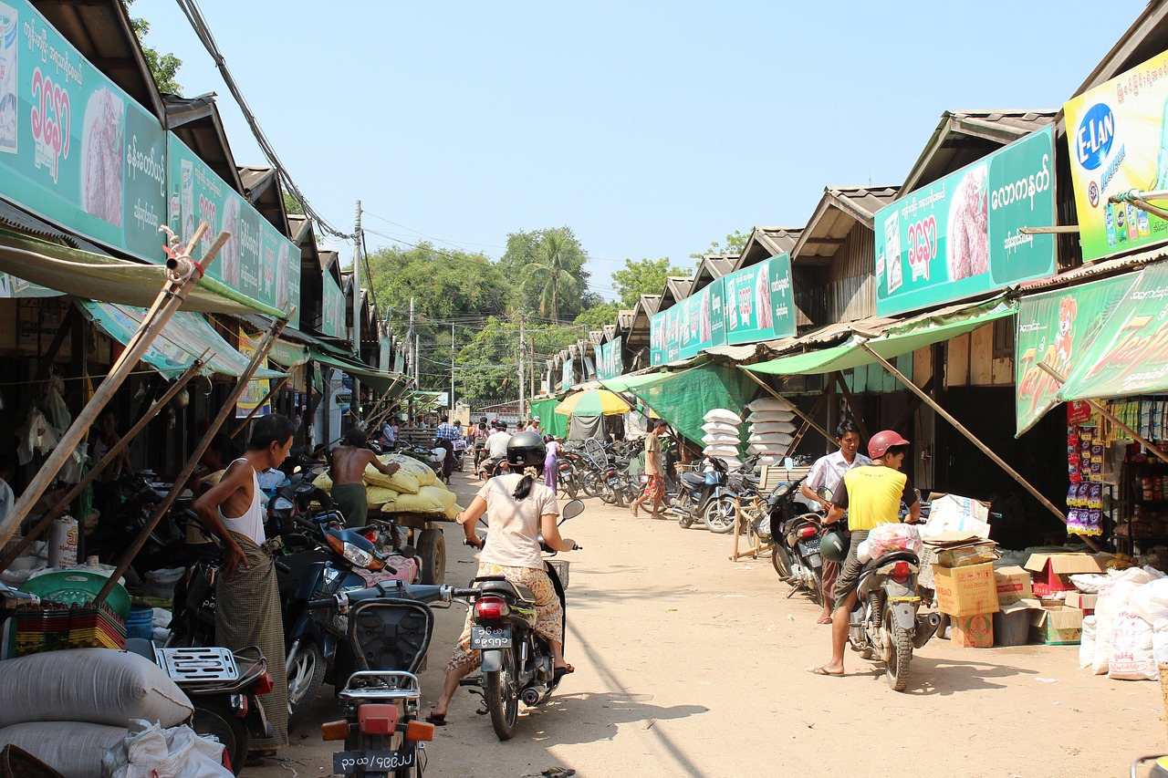bagan market burma free photo