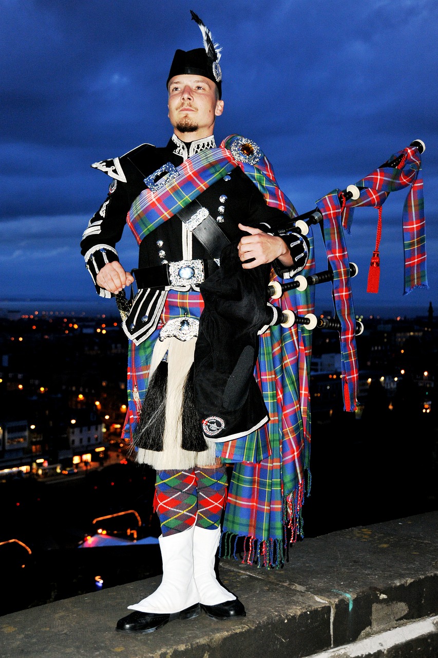 bagpipes man traditionally free photo