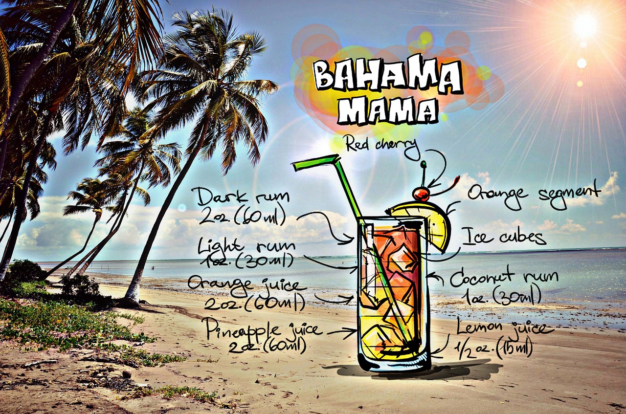 bahama mama cocktail drink free photo