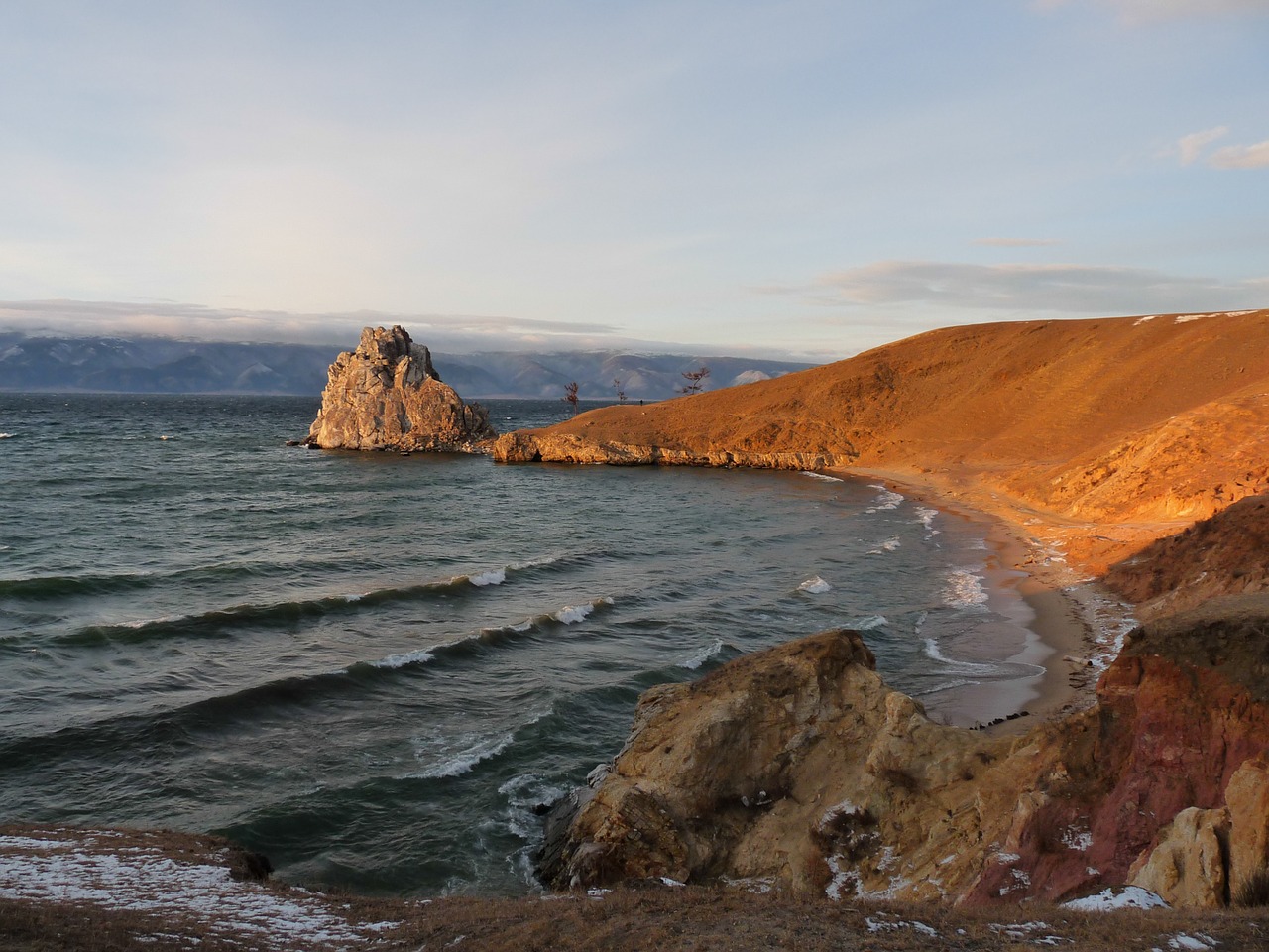 baikal the shaman stone lake free photo