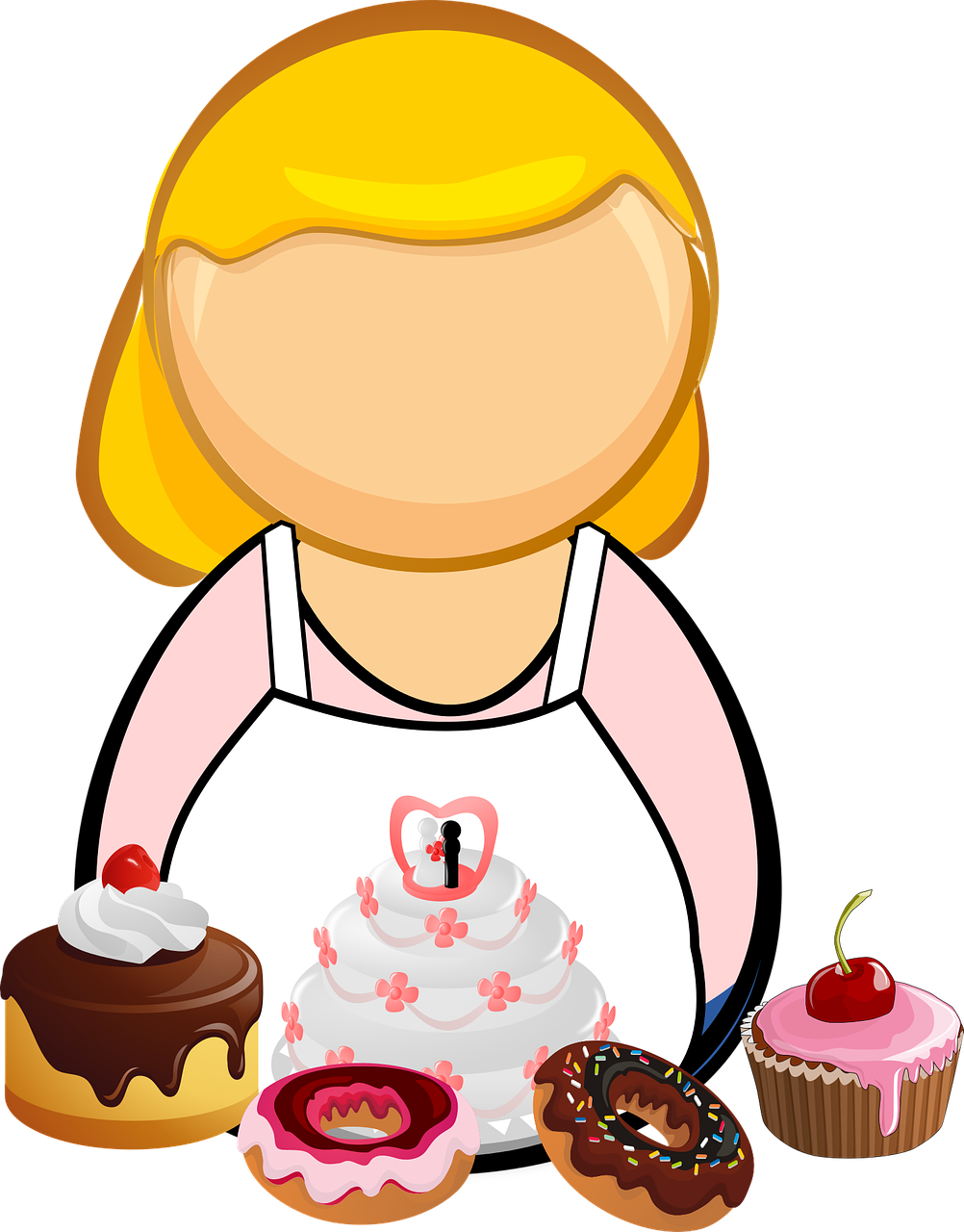 bake cake comic characters free photo
