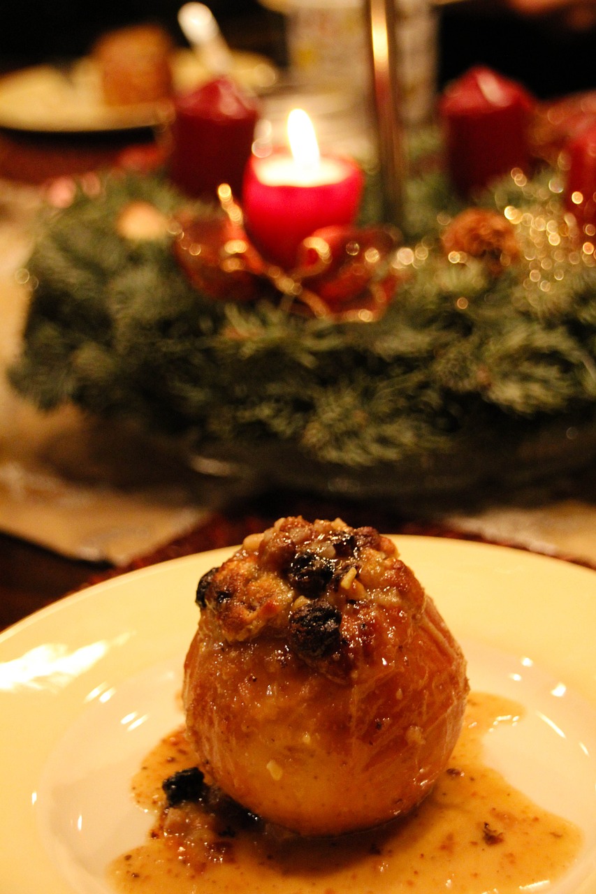 baked apple advent christmas free photo