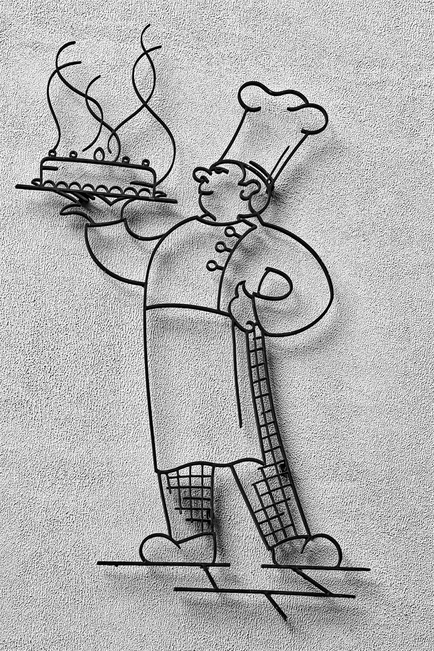 baker wall sketch free photo