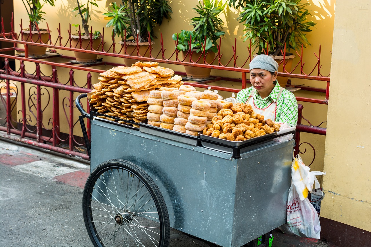 bakery saleswoman warorot market chiang mai free photo