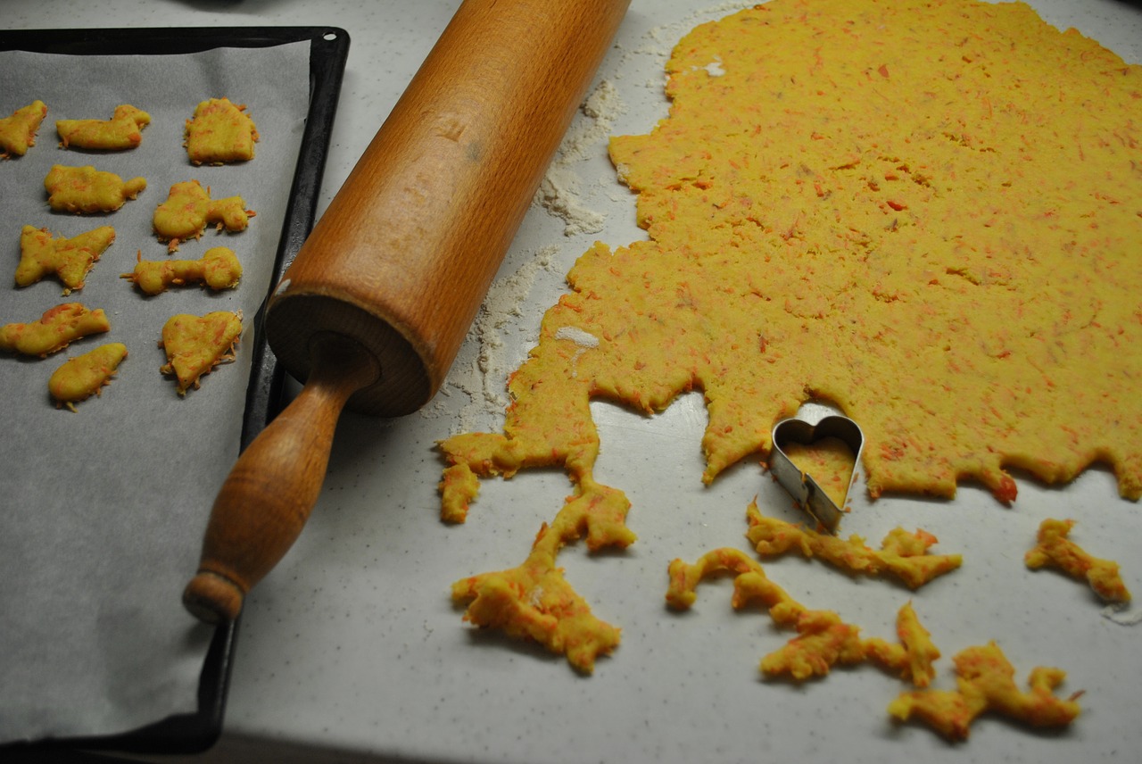 Baking homemade cookies