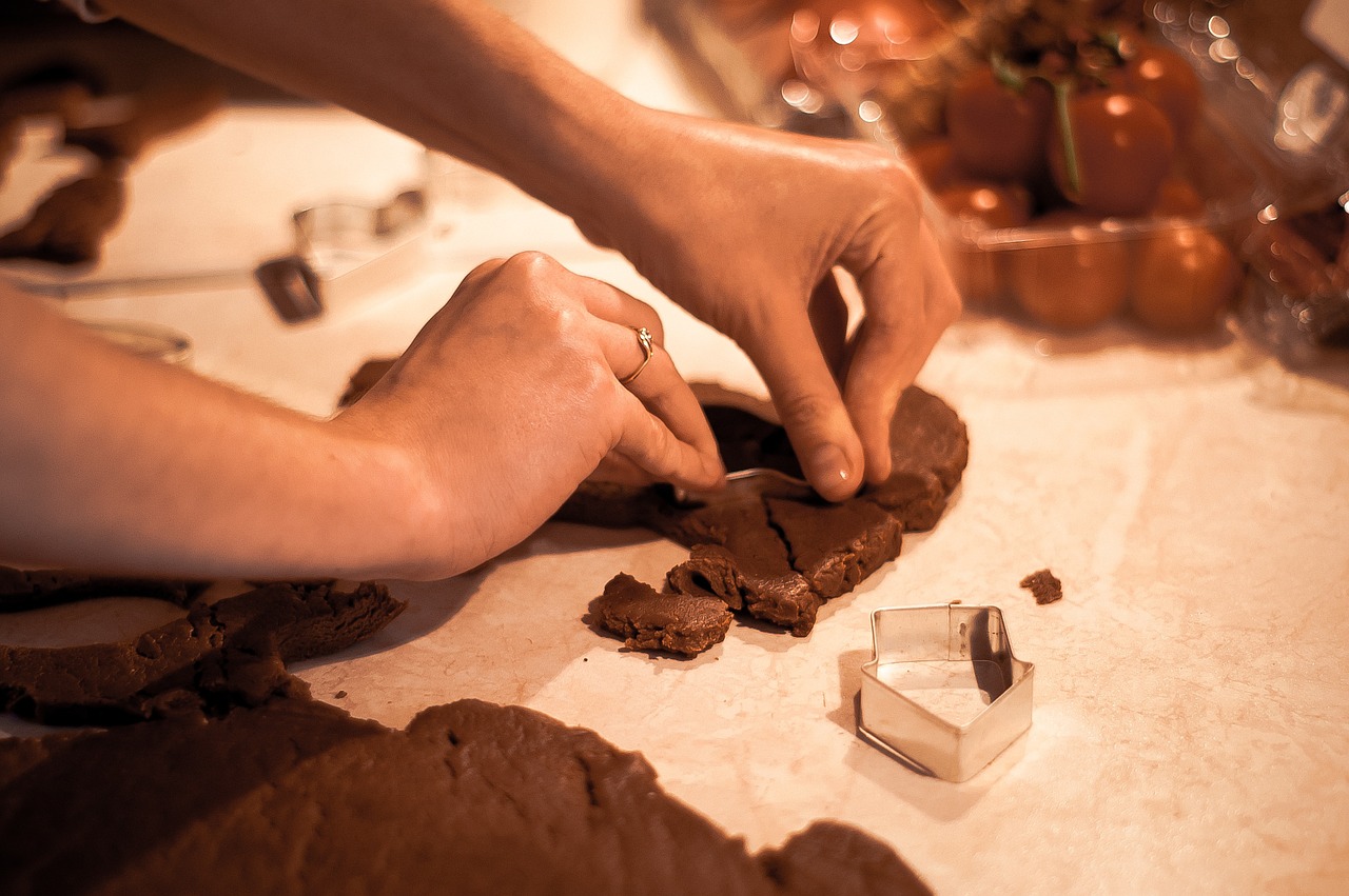 baking gingerbread cookies free photo