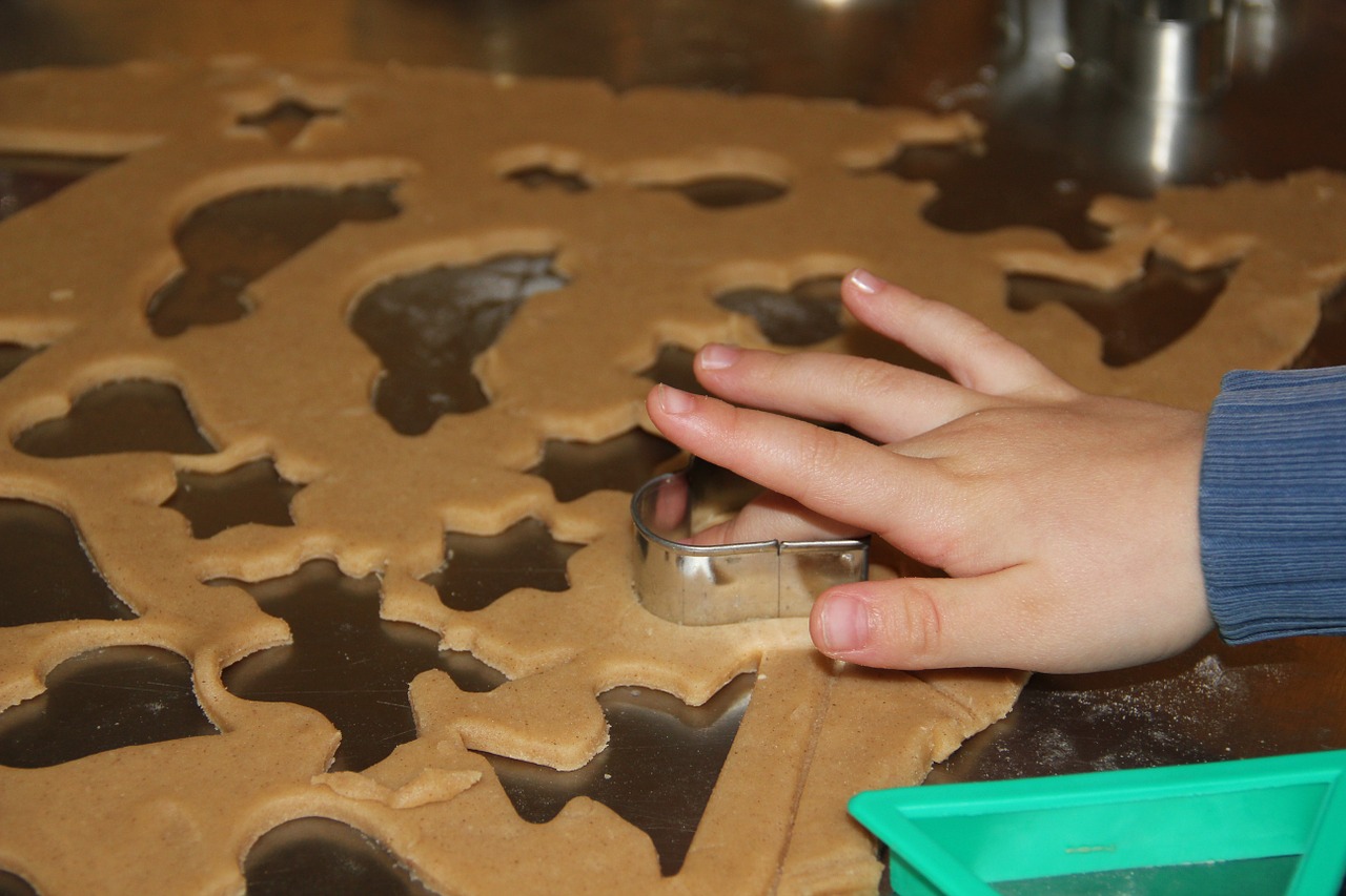 baking cookies christmas baking child's hand free photo