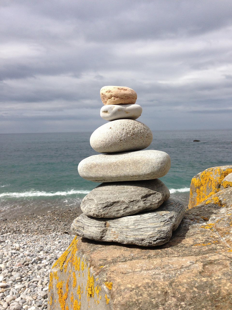 balance meditate stone free photo