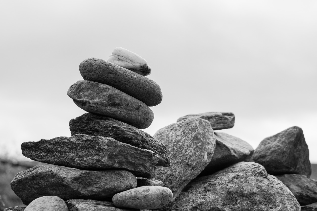 balance stones meditation free photo