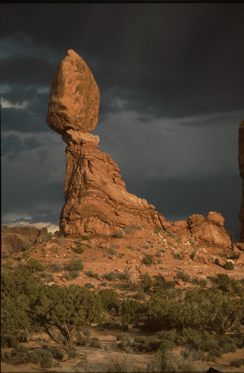 balanced rock rock arches national park free photo