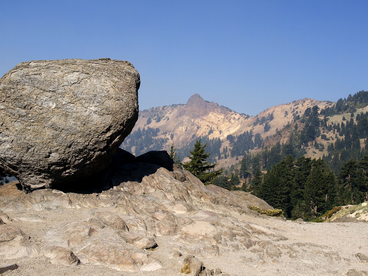 balanced rock lassen volcano national park california free photo