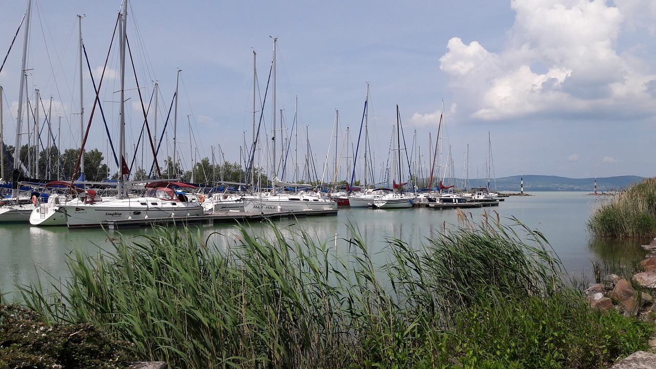 balatonlelle sailing port free photo