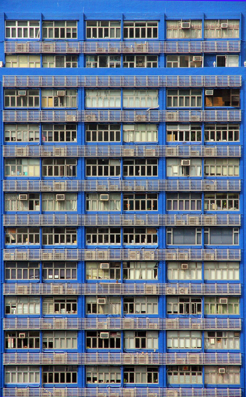 balconies condos blue free photo