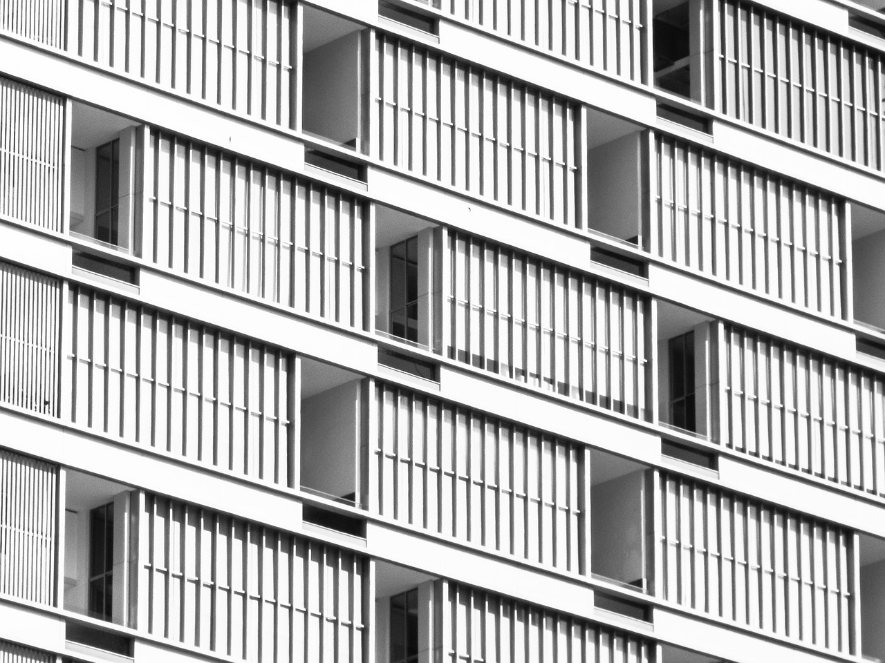 balconies skyscraper building free photo