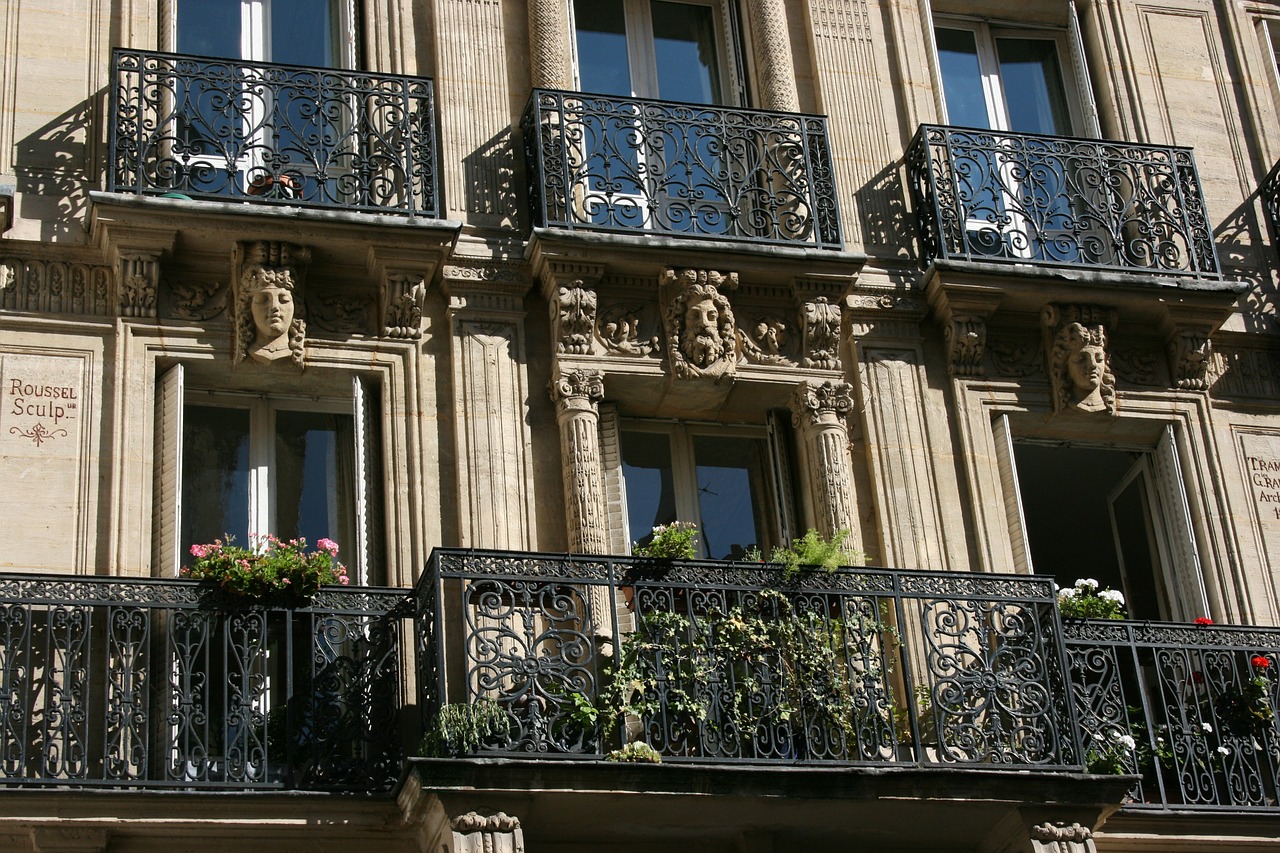 balconies facade of building architecture free photo