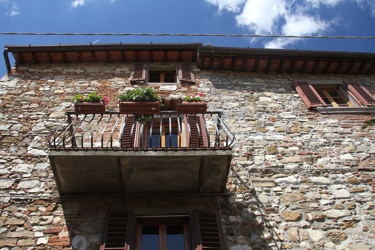 balcony stone walls stone free photo