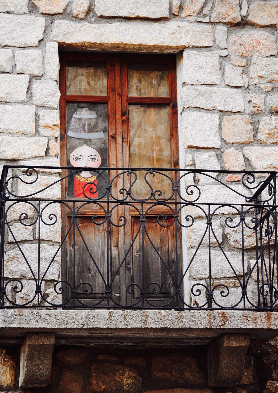 balcony window wrought iron free photo