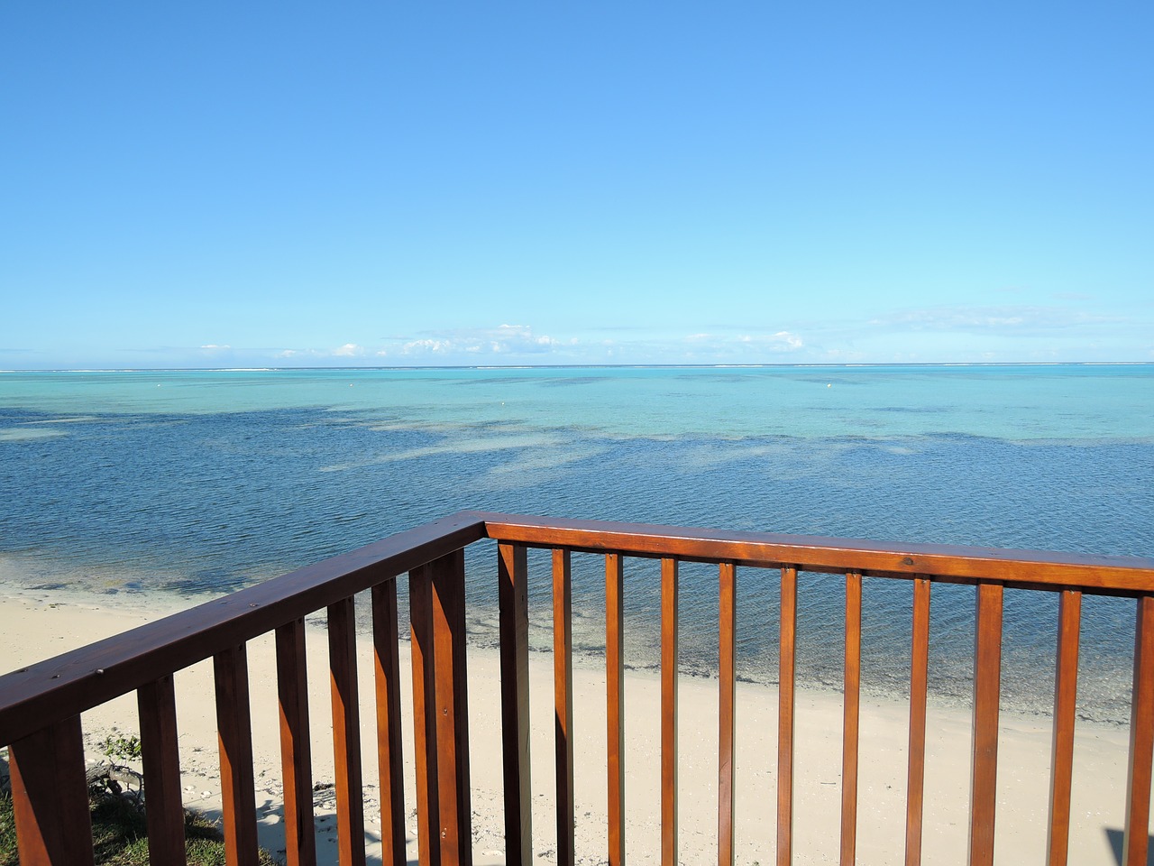 balcony lagoon blue free photo