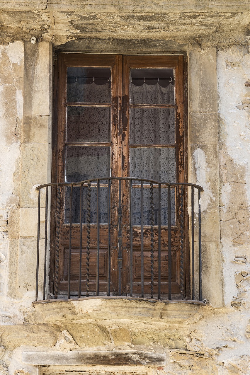 balcony old old building free photo