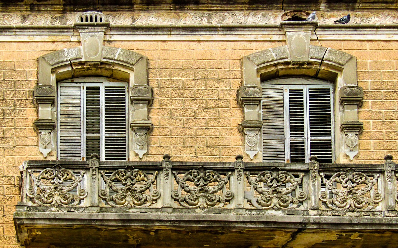 balcony  window  old free photo