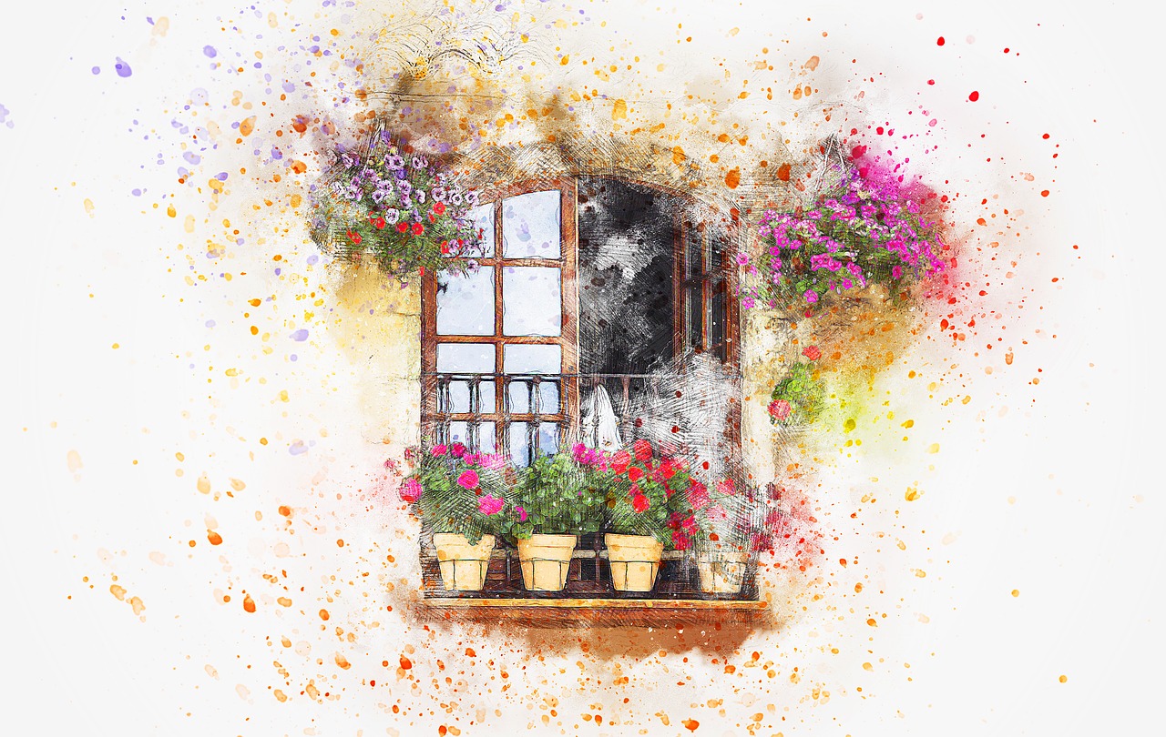 balcony  flowers  vase free photo