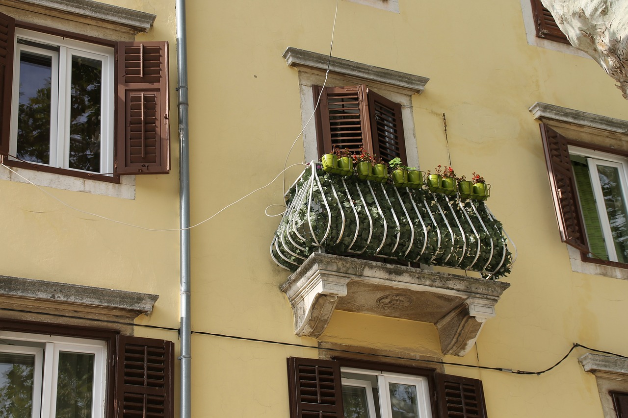 balcony window facade free photo