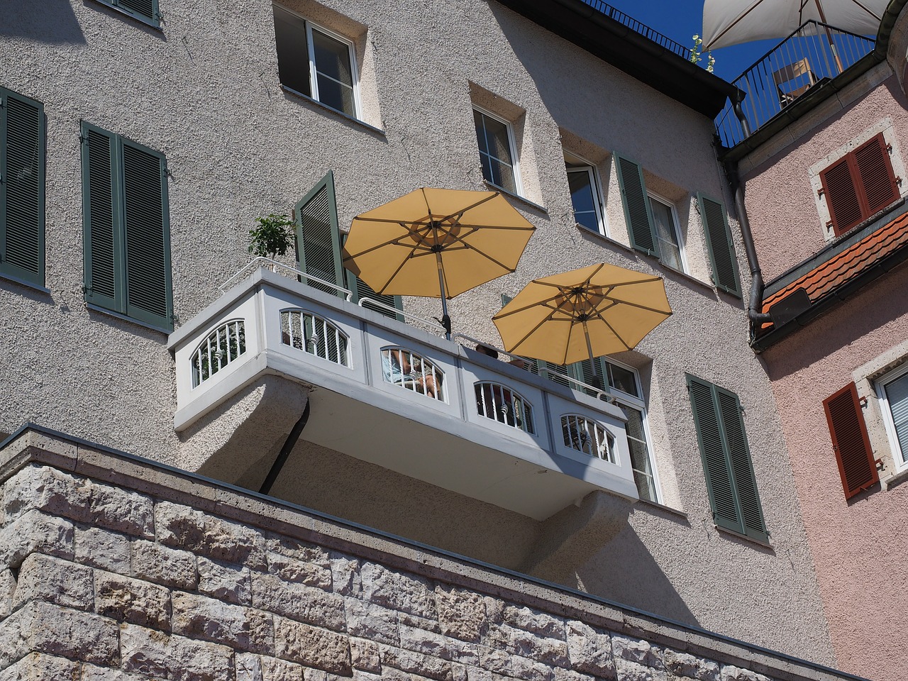 balcony parasols home free photo