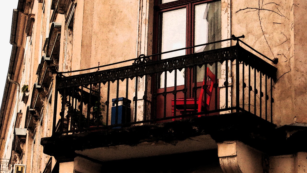 balcony terrace facade free photo