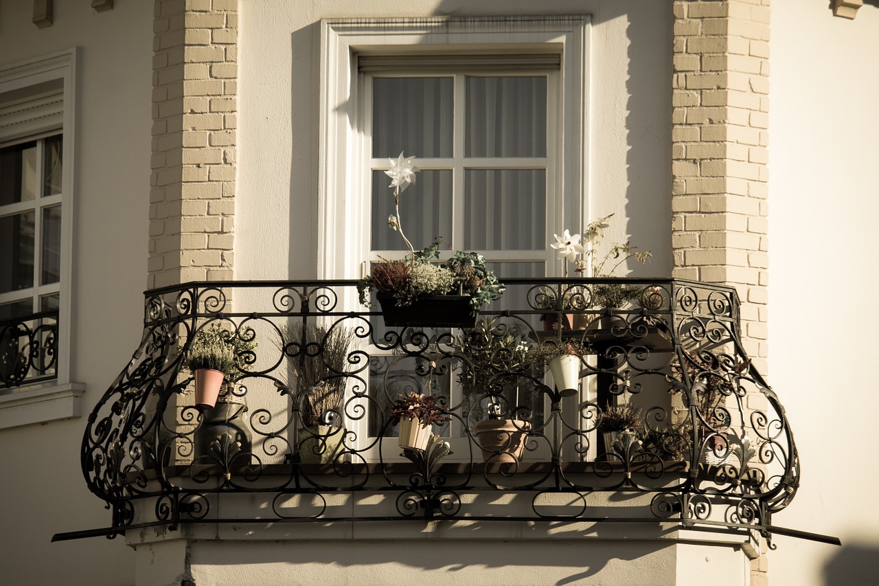 balcony iron wrought iron free photo