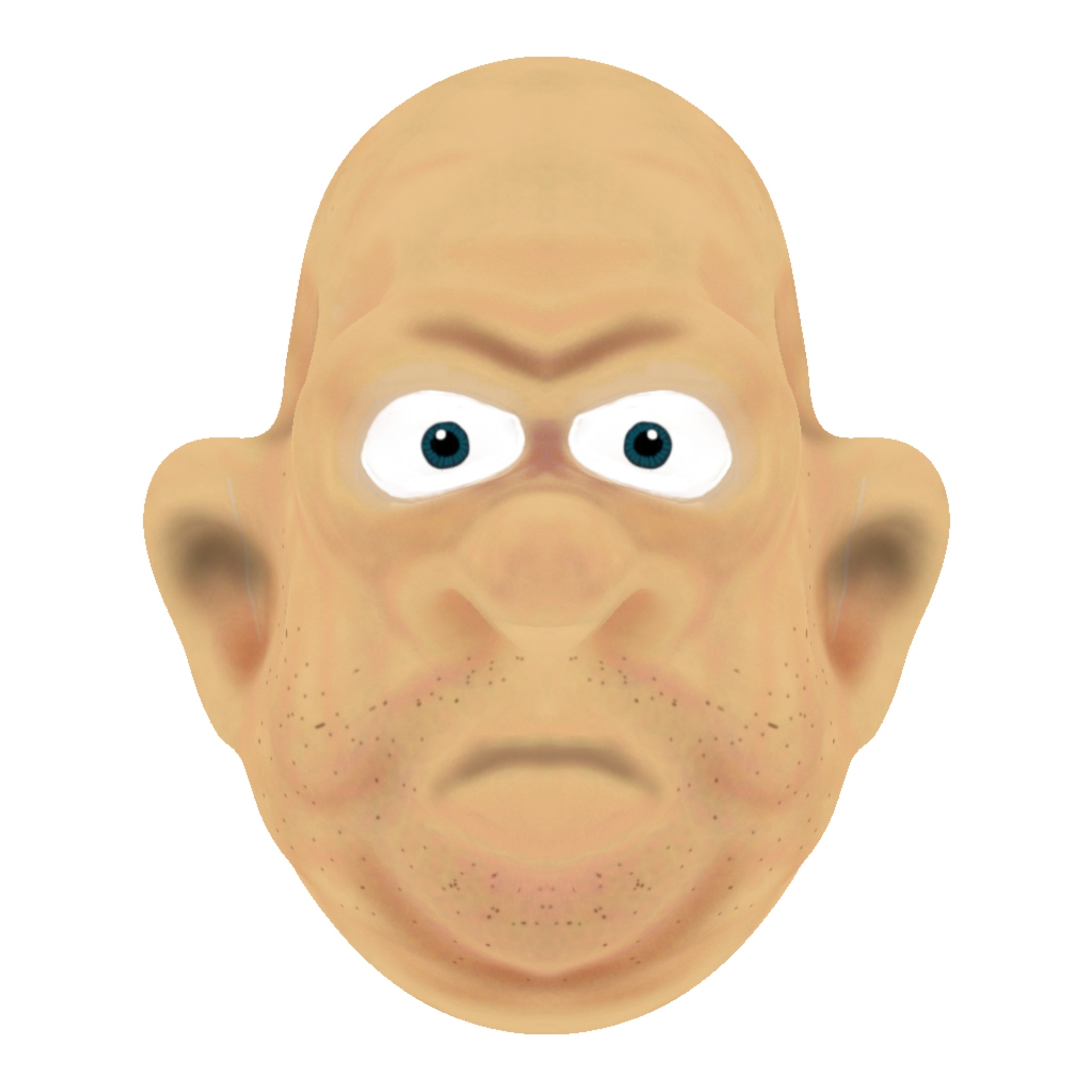 bald guy 3d free photo