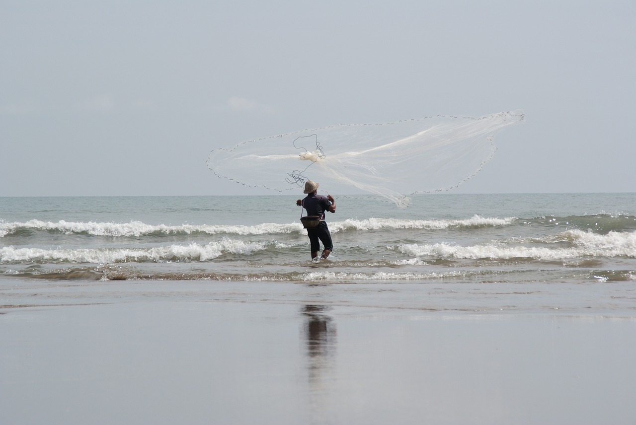 bali fishing ocean free photo